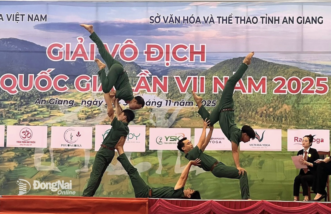 Đồng Nai đứng nhất toàn đoàn Giải vô địch Yoga quốc gia năm 2025