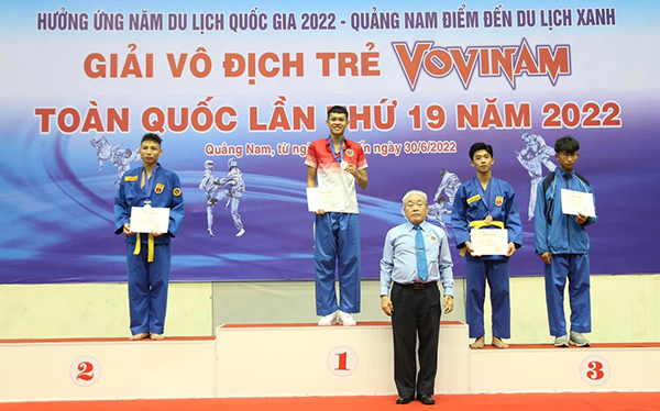 Đồng Nai xếp hạng 5 toàn đoàn Giải vô địch trẻ vovinam toàn quốc 2022